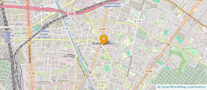 localisation de l'entreprise OPTIFIBRE BTP  AUBERVILLIERS