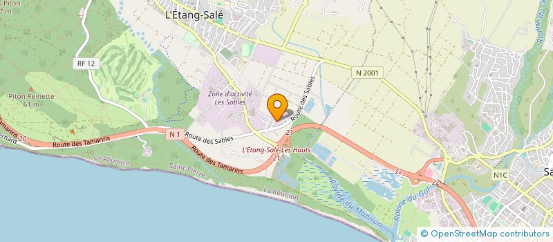 localisation de l'entreprise OPTIFLUIDS REUNION  L'ETANG-SALE