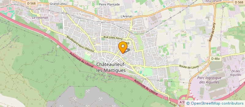 localisation de l'entreprise OPTIKAL ELEC à CHATEAUNEUF-LES-MARTIGUES