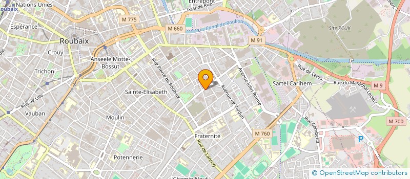 localisation de l'entreprise OPTILANGUES à ROUBAIX
