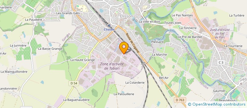 localisation de l'entreprise OPTILINK  CLISSON