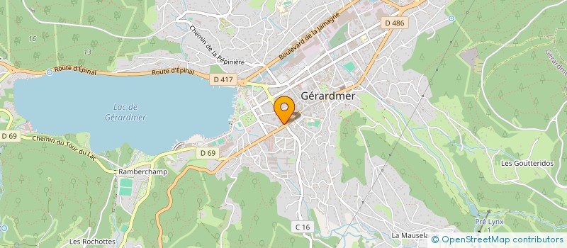 localisation de l'entreprise OPTILOR à GERARDMER