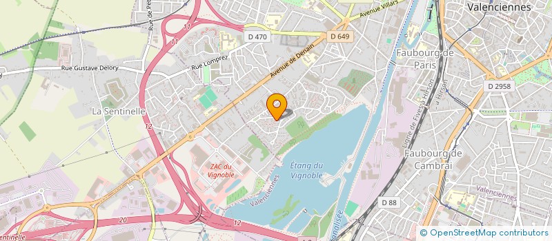 localisation de l'entreprise OPTIMA à VALENCIENNES