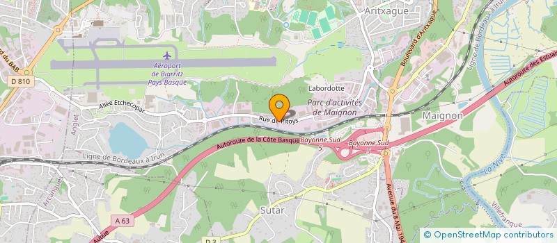 localisation de l'entreprise OPTIMA AERO EUROPE à ANGLET