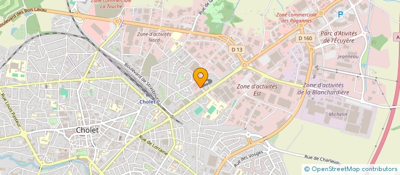 localisation de l'entreprise OPTIMA BTP à CHOLET