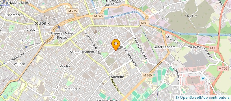 localisation de l'entreprise OPTIMA HOMMES ENTREPRISES S.A. à ROUBAIX