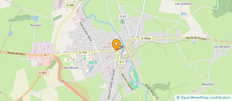 localisation de l'entreprise OPTIMAL à LAPALISSE