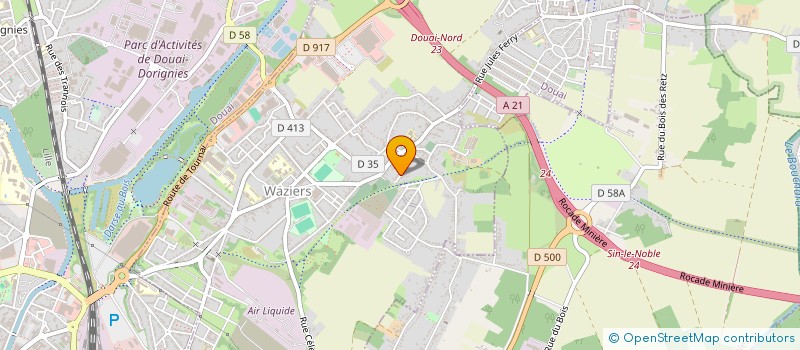 localisation de l'entreprise OPTIMAXE  WAZIERS