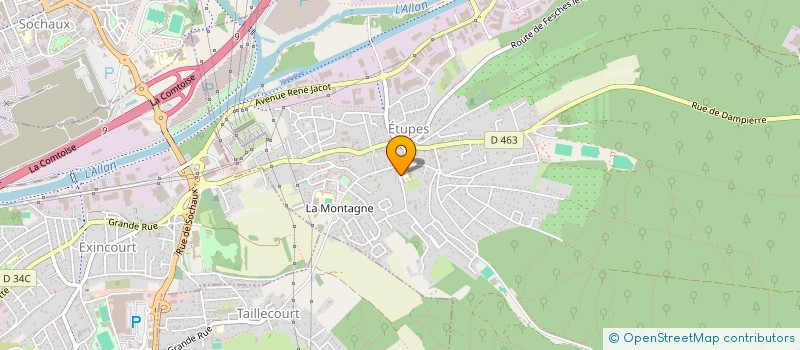 localisation de l'entreprise OPTIMM  ETUPES