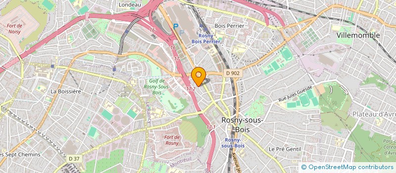localisation de l'entreprise OPTIMM INVEST à ROSNY-SOUS-BOIS