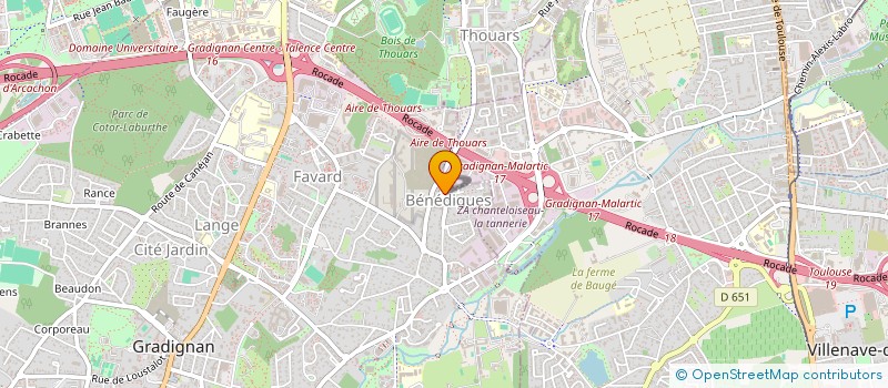 localisation de l'entreprise OPTIMMO à GRADIGNAN
