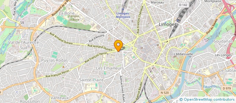 localisation de l'entreprise OPTION COM  LIMOGES