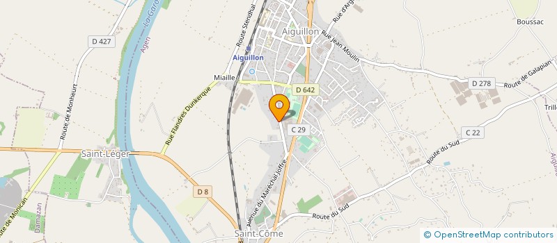 localisation de l'entreprise OPTIONS AUTO  AIGUILLON