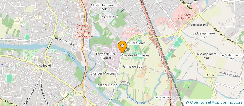 localisation de l'entreprise OPTIONS CENTRE - VAL DE LOIRE à SAINT-CYR-EN-VAL