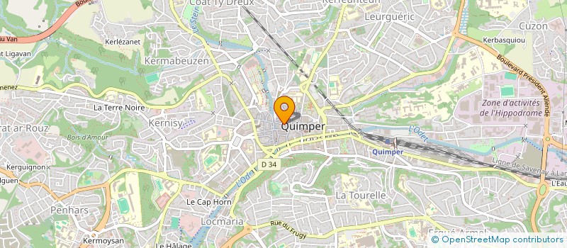 localisation de l'entreprise OPTIPOP KEREON à QUIMPER