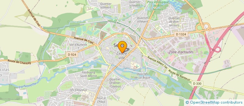 localisation de l'entreprise OPTIQUE 3000 à SENLIS