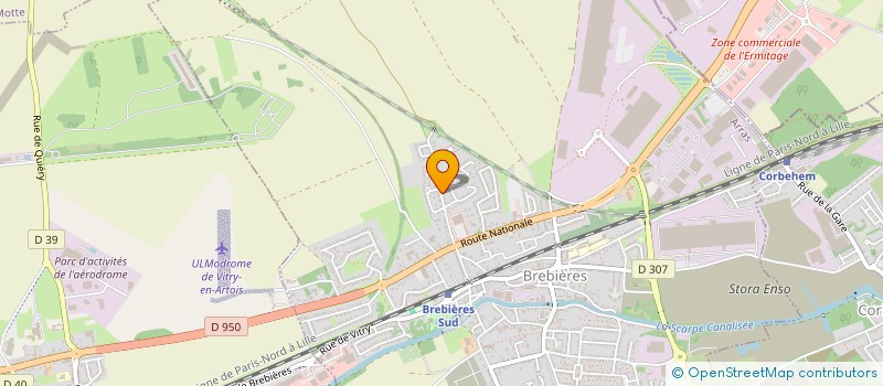 localisation de l'entreprise OPTIQUE 3B  BREBIERES