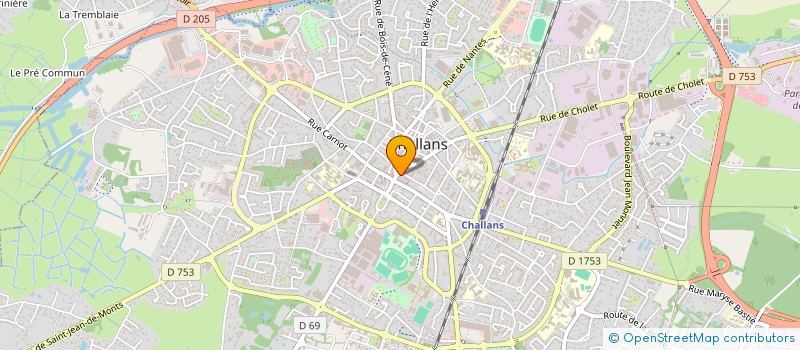 localisation de l'entreprise OPTIQUE A DE CHALLANS à CHALLANS