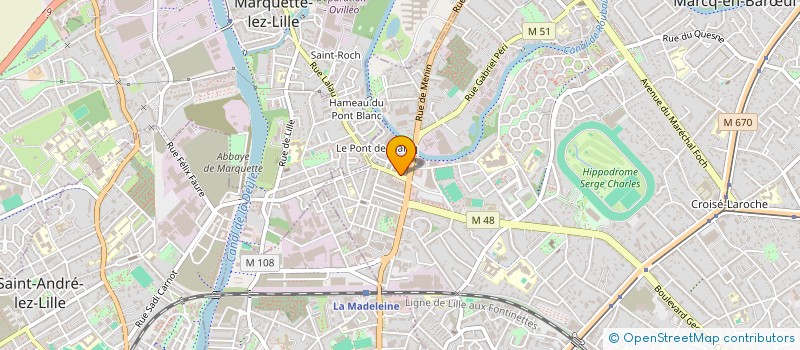 localisation de l'entreprise OPTIQUE A ET S à MARCQ-EN-BARŒUL