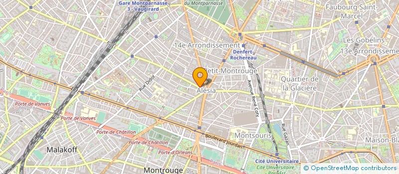 localisation de l'entreprise OPTIQUE ALESIA  PARIS