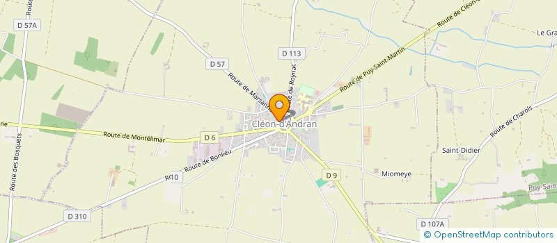 localisation de l'entreprise OPTIQUE AUDITION DE LA VALDAINE  CLEON-D'ANDRAN