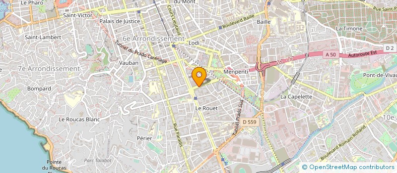 localisation de l'entreprise OPTIQUE AUDITION TURCAT MERY à MARSEILLE