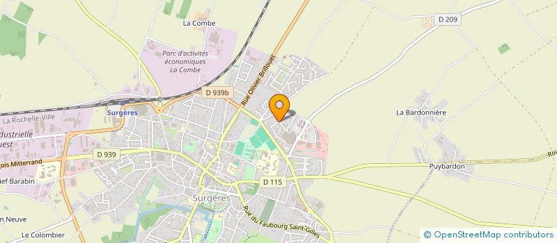 localisation de l'entreprise OPTIQUE AUDRY  SURGERES