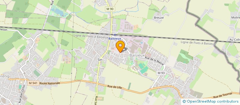 localisation de l'entreprise OPTIQUE BAISIEUX  BAISIEUX