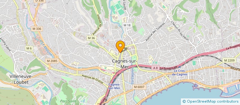 localisation de l'entreprise OPTIQUE BARROIS à CAGNES SUR MER