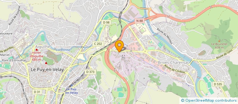 localisation de l'entreprise OPTIQUE BELLEVUE à BRIVES-CHARENSAC