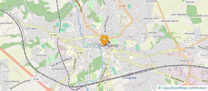localisation de l'entreprise OPTIQUE BIZIEN à GUINGAMP