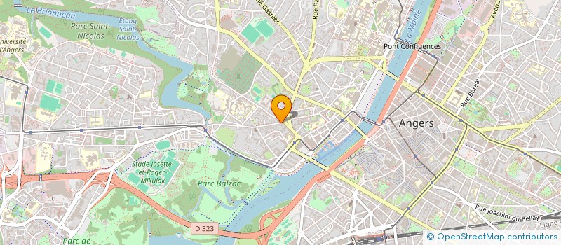 localisation de l'entreprise OPTIQUE BODEVING à ANGERS