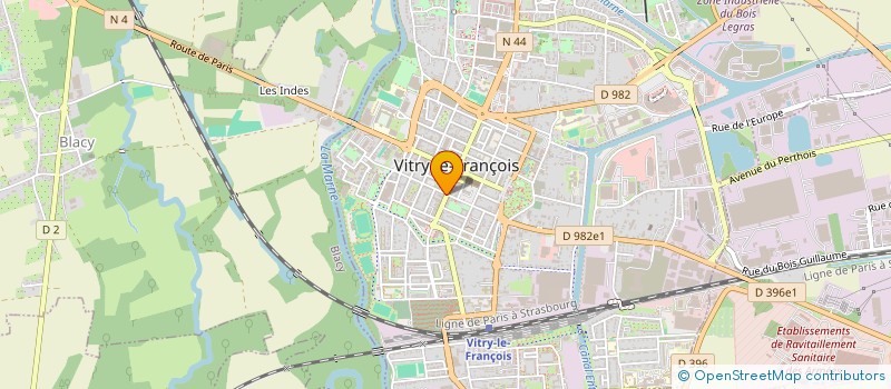 localisation de l'entreprise OPTIQUE BP à VITRY-LE-FRANCOIS