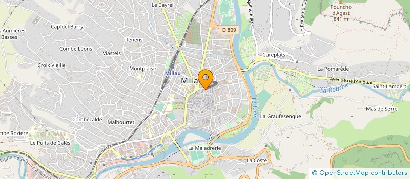 localisation de l'entreprise OPTIQUE CARINE ET OLIVIER GAL  MILLAU