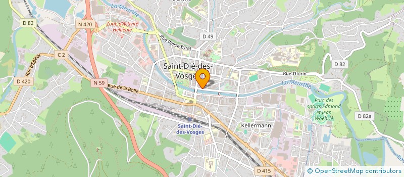 localisation de l'entreprise OPTIQUE CEGE à SAINT-DIE-DES-VOSGES