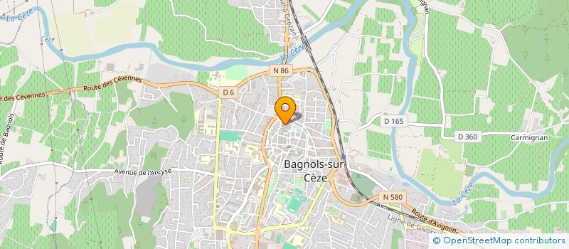 localisation de l'entreprise OPTIQUE CHARRIER SAVOURNIN à BAGNOLS-SUR-CEZE