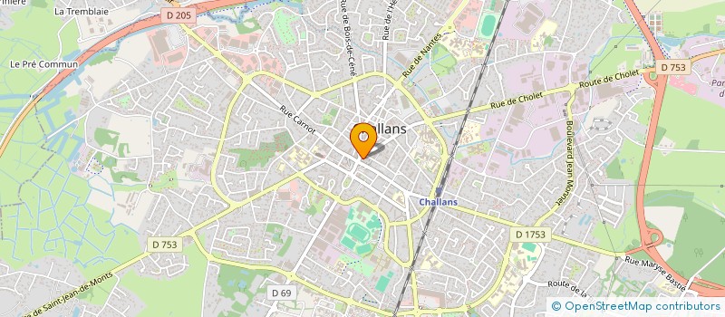 localisation de l'entreprise OPTIQUE CHEVALIER CHALLANS à CHALLANS