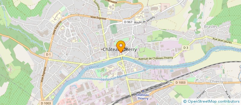 localisation de l'entreprise OPTIQUE D. LEVEQUE à CHATEAU-THIERRY