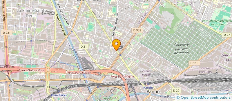 localisation de l'entreprise OPTIQUE DAUVE  AUBERVILLIERS