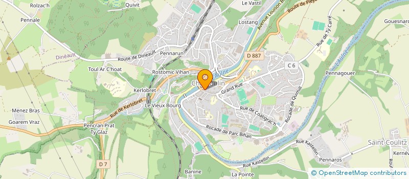 localisation de l'entreprise OPTIQUE DE L'AULNE à CHATEAULIN