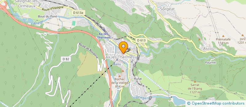 localisation de l'entreprise OPTIQUE DE LA HAUTE ARIEGE à AX-LES-THERMES