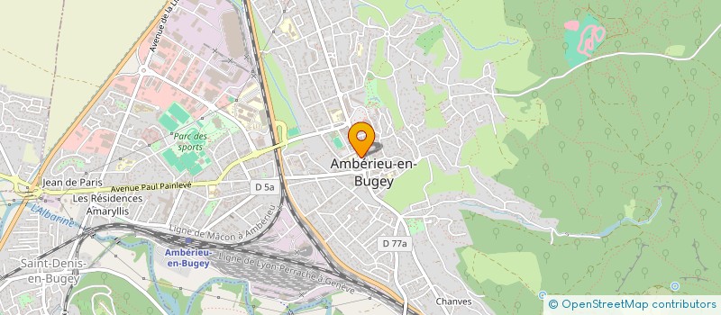 localisation de l'entreprise OPTIQUE DE LA RUE BERARD à AMBERIEU-EN-BUGEY