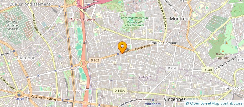 localisation de l'entreprise OPTIQUE DE PARIS à MONTREUIL