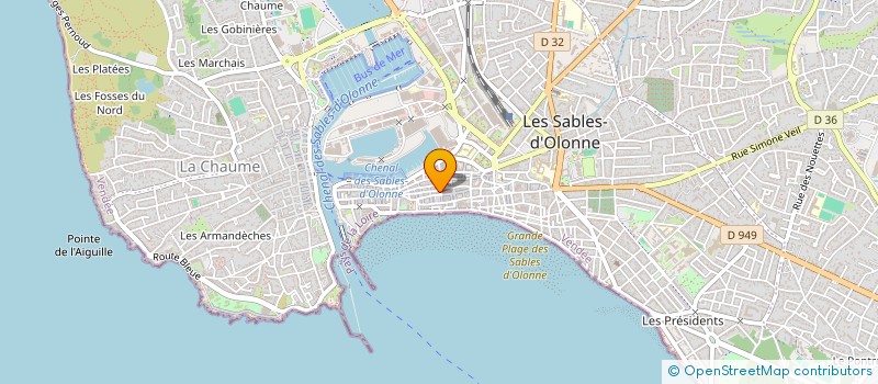 localisation de l'entreprise OPTIQUE DES HALLES à LES SABLES D'OLONNE