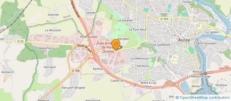 localisation de l'entreprise OPTIQUE DREAN à AURAY