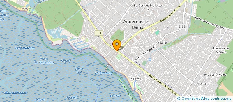 localisation de l'entreprise OPTIQUE DU CENTRE à ANDERNOS-LES-BAINS