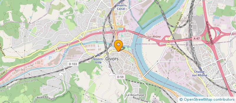 localisation de l'entreprise OPTIQUE DU CENTRE à GIVORS