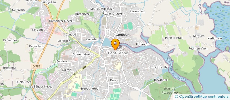 localisation de l'entreprise OPTIQUE DU CHATEAU à PONT-L'ABBE