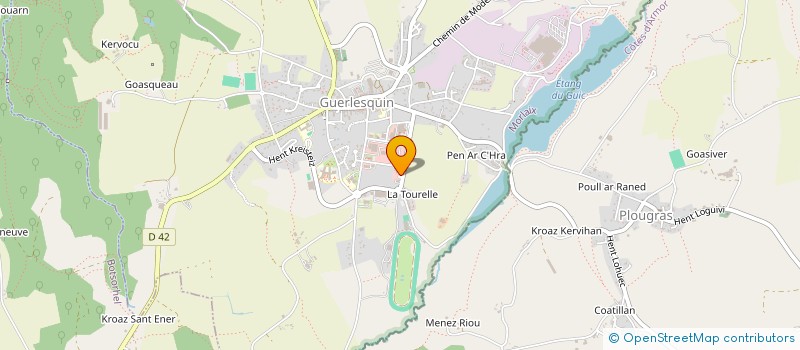 localisation de l'entreprise OPTIQUE DU ROUDOUR  GUERLESQUIN