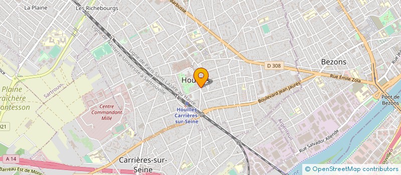 localisation de l'entreprise OPTIQUE DUBREUIL à HOUILLES